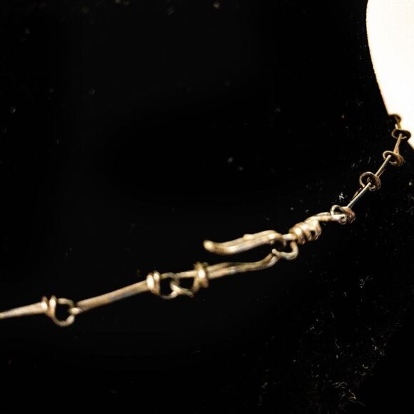 Bronzed Wire and Bead Matinee Necklace - Picture 5 of 7